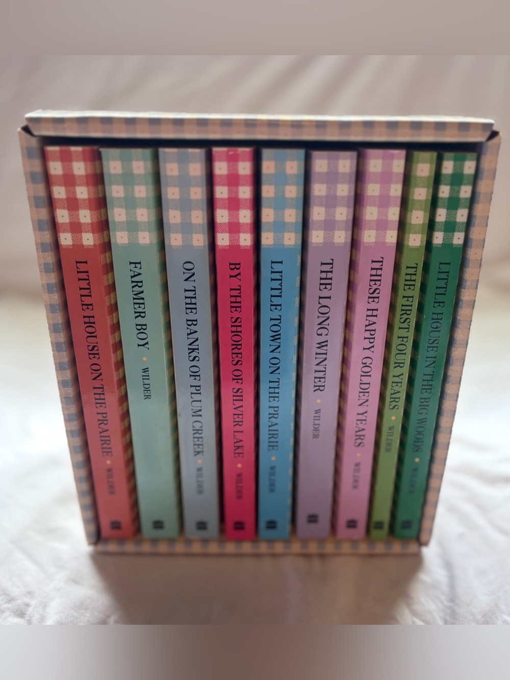 Laura Ingalls Wilder Boxed Set - Pastel Multi-Color Spines Vintage 1972